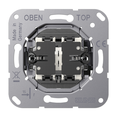 Механизм серии LS1912 двухклавишный, кнопочного типа, крепление винтами, LS1912