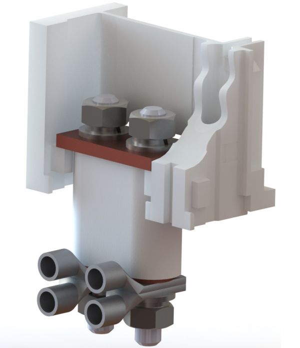 Комплект выводов для заднего присоединения шиной или кабелями (до 4-х) с кабельными наконечниками М10, (количество 3шт.)