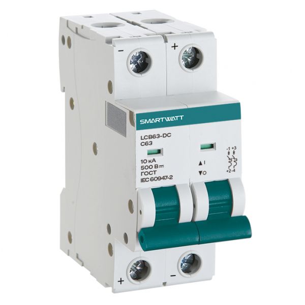Выключатель автоматический модульный 6 А 2P C 10 кА PDE LCB63H-DC-C6/2