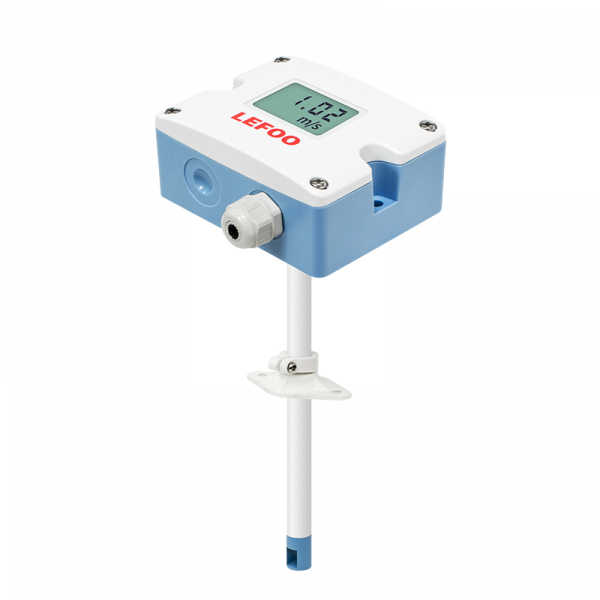 Датчик скорости канальный воздушного потока с дисплеем 0-10В, 4-20мА