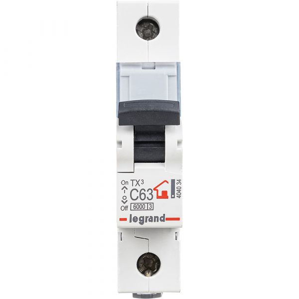 Выключатель автоматический однополюсный 63А C TX3 6кА
