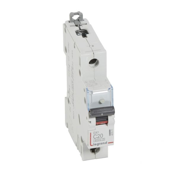 Выключатель автоматический DX 6000 - 10 кА - тип характеристики C - 1П - 230/400 В~ - 20 А - 1 модуль