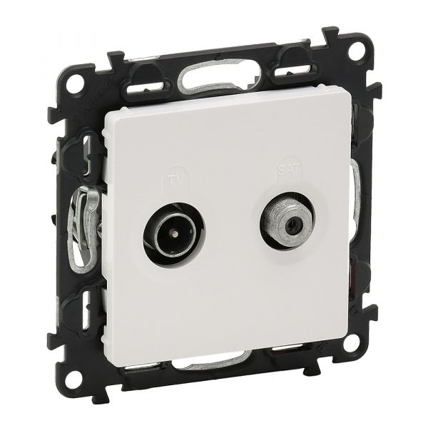 Valena LIFE Розетка TV-SAT двухкабельная С лицевой панелью Белая