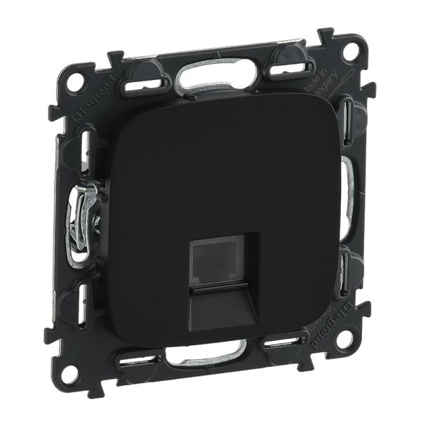 Valena ALLURE Розетка телефонная RJ11 с лицевой панелью антрацит