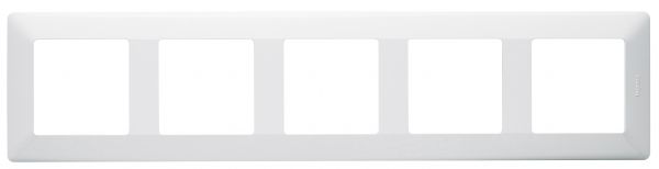 Valena LIFE Рамка 5 постов белая универсальная