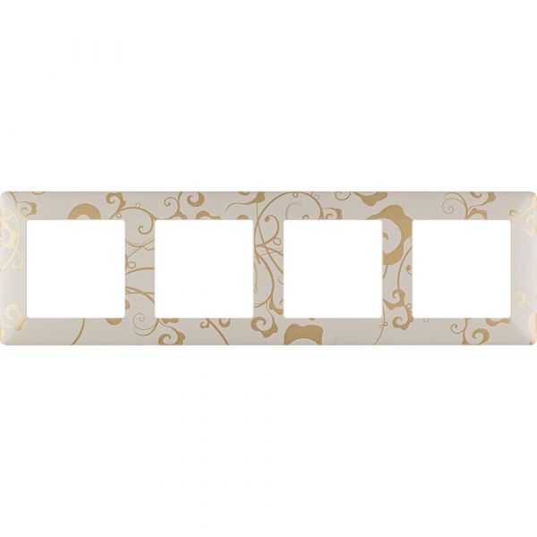 Valena LIFE Рамка 4 поста Ампир бежевый универсальная
