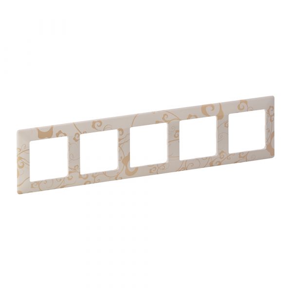 "Valena LIFE.Рамка ""Ампир бежевый"".5-постовая универсальная"