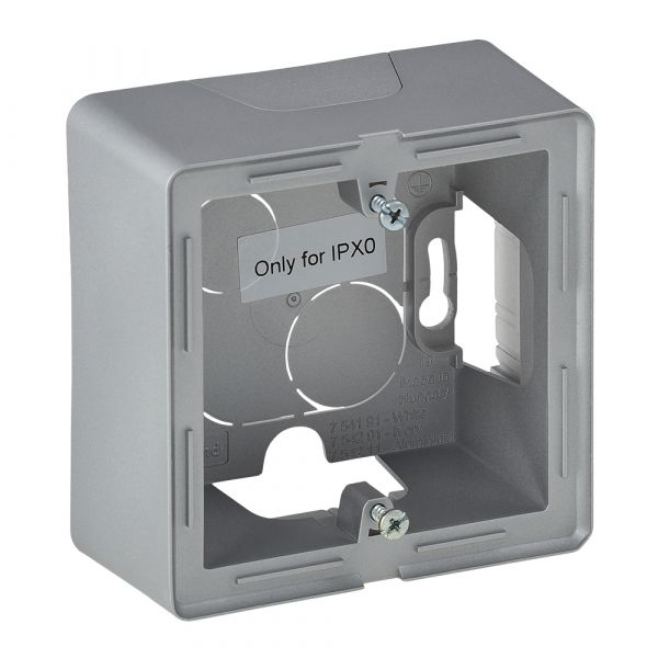 Valena LIFE Коробка наружная 1 пост алюминий