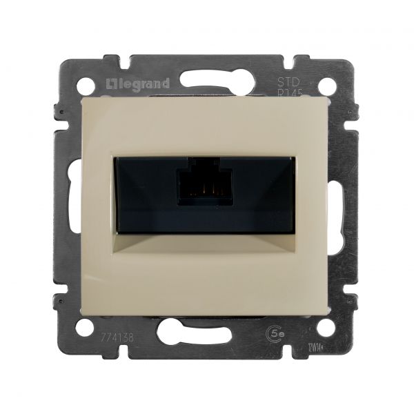 VALENA Розетка компьютерная RJ45х1 категория 5е в рамку слоновая кость