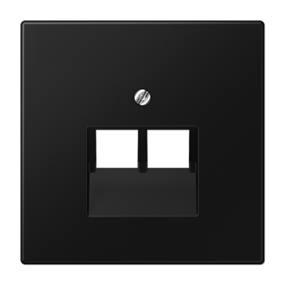 Плата (фиксация винтом) для двух модулей термопласт черный матовый