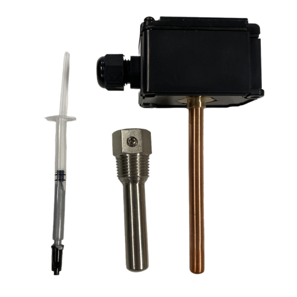 Датчик температуры погружной, -50...+150 град 0...10В 100мм =15...35В с гильзой 50мм