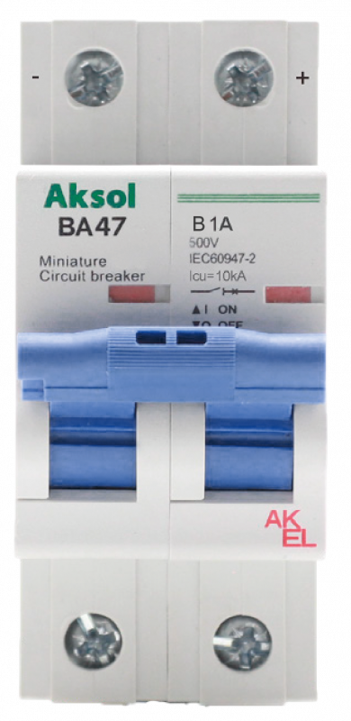 Выключатель автоматический ВА47-MCB-H-AKSOL-2P-B16-DC 2P/16A/B/10кА