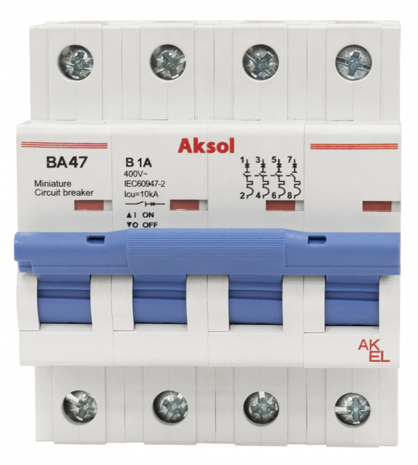 Выключатель автоматический ВА47-MCB-H-AKSOL-4P-B20-AC 4P/20A/B/10кА