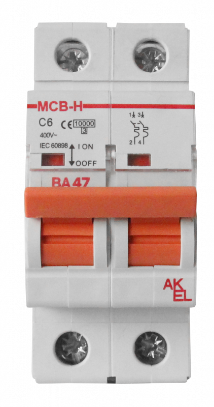 Выключатель автоматический ВА47-MCB-H-2P-C25-AC 2P/25A/C/10кА