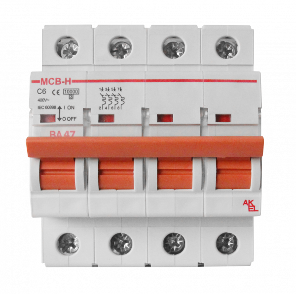 Выключатель автоматический ВА47-MCB-H-4P-C1-AC 4P/1A/C/10кА