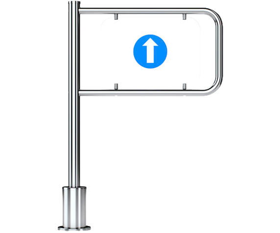 Калитка механическая с пружинным возвратом К-11 левая 600, преграждающая табличка в комплекте