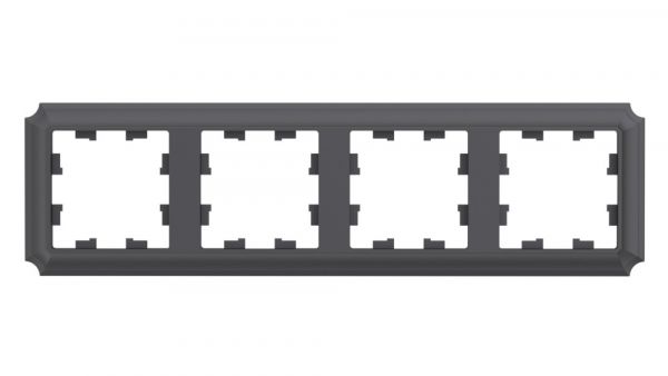 ATLASDESIGN ANTIQUE 4-постовая рамка, универсальная, БАЗАЛЬТ