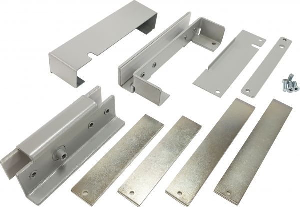 Комплект монтажный MK AL-150PR-Glass для крепления замка AL-150 PRemium на стеклянные распашные двери, серый