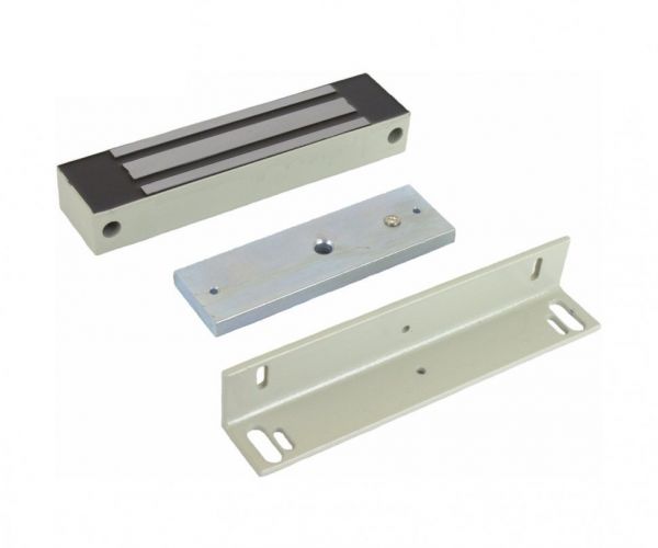 Замок электромагнитный ML-180K с планкой IP67 12В усилие 200 кг белый