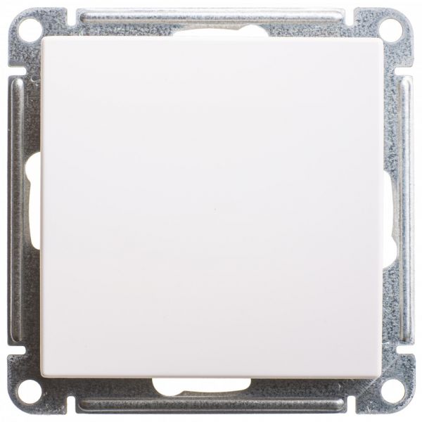 Выключатель одноклавишный, двухполюсный, 10АХ, механизм, белый