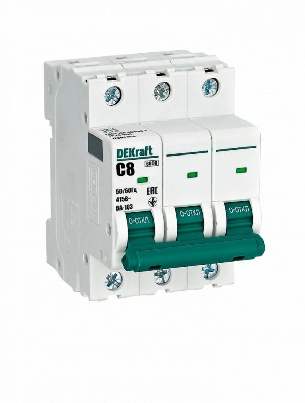 Выключатель автоматический ВА-103 3Р 8А C 6кА новый