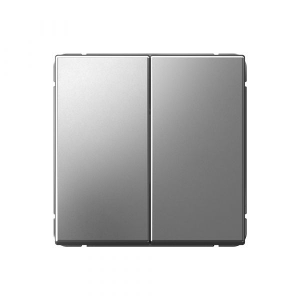 ARTGALLERY 2-клавишный ВЫКЛЮЧАТЕЛЬ, 10АХ, механизм, быстрозажимные клеммы, СТАЛЬ