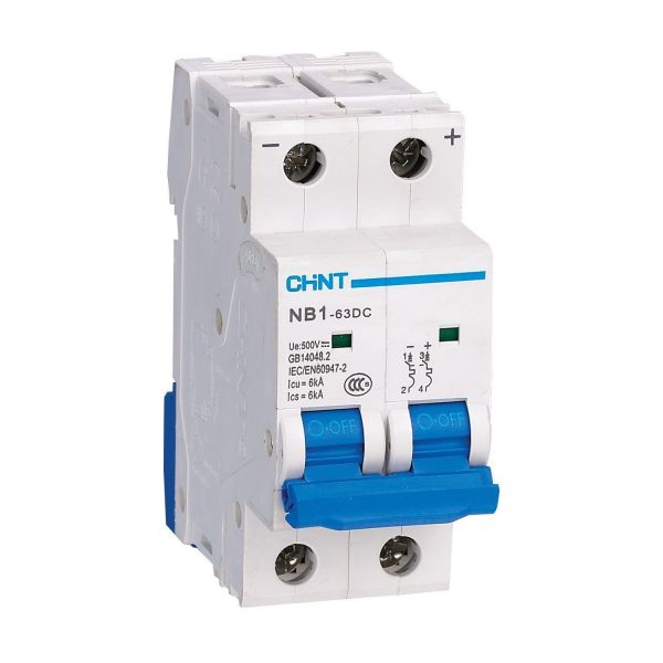 Выключатель автоматический 2P 16А C 6кА 500В DC NB1-63DC