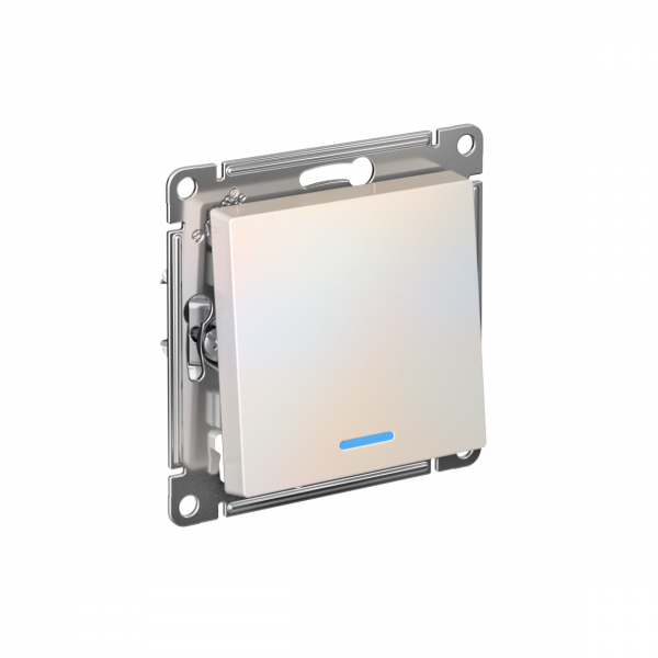 Выключатель одноклавишный ATLASDESIGN с подсветкой схема 1а 10АХ механизм жемчуг