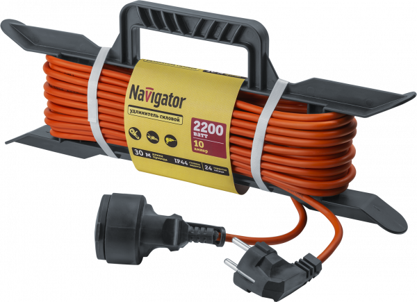 Удлинитель силовой NPE-F-30-E-3x1 на рамке c/з 30м ПВС 3х1 2200 Вт IP44