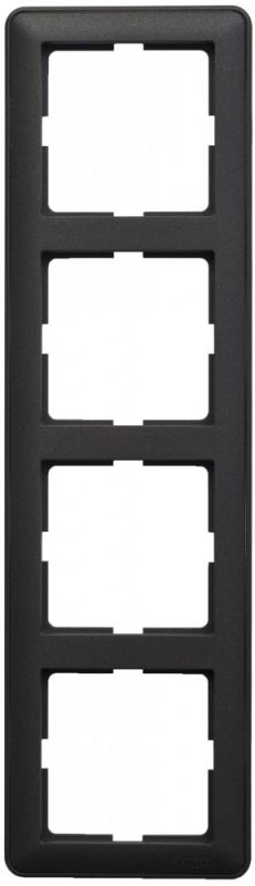 W59 Рамка 4 поста черный бархат