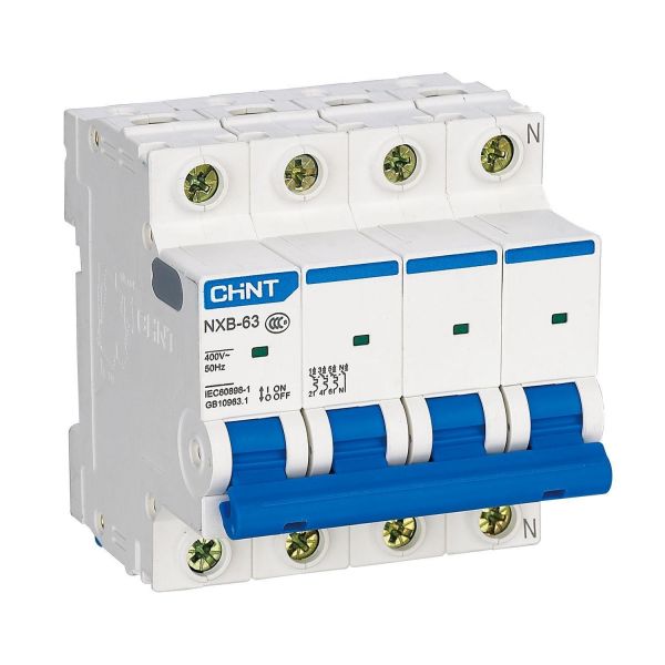 Выключатель автоматический NXB-63S 4P 25A 4.5kA характеристика C