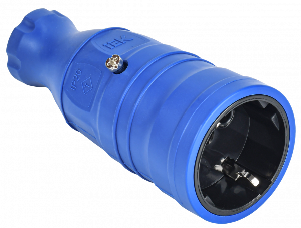 Розетка переносная РБп14-1-0м IP20 синяя OMEGA