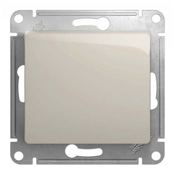 GLOSSA переключатель 1-клавишный сх.6 молочный