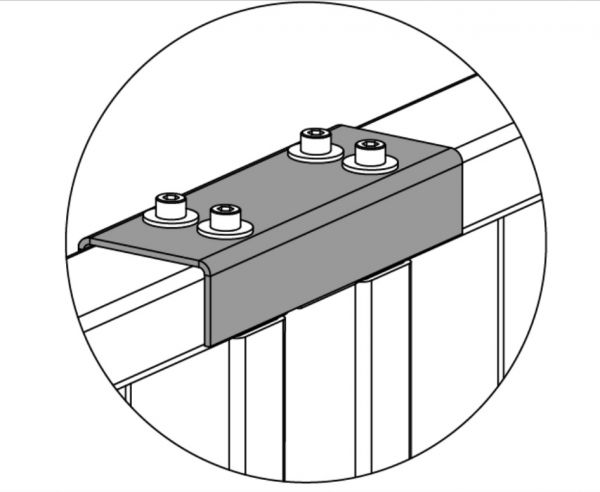 Накладка верхняя -RF01 0-05 для стыковки секций ограждений -MB-15 и калитки -WHD-15