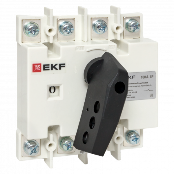 Рубильник-выключатель 100A 4P c рукояткой управления для прямой установки PowerSwitch