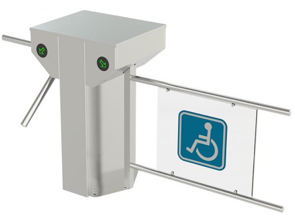 Турникет-калитка МГН моторизованная двухпроходная комбинированная