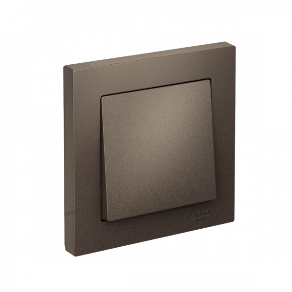 Выключатель одноклавишный ATLASDESIGN схема 1 10АХ в сборе мокко