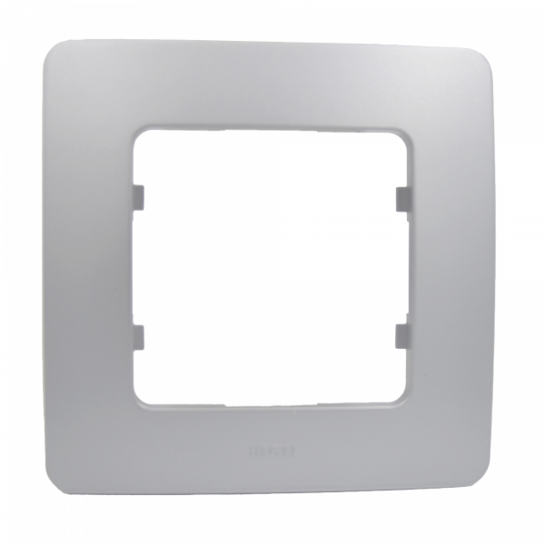 Рамка одноместная, скрытой установки, цвет серебро