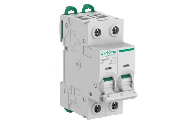 Выключатель автоматический (АВ) C 4A 2P 6kA 400В Systeme9