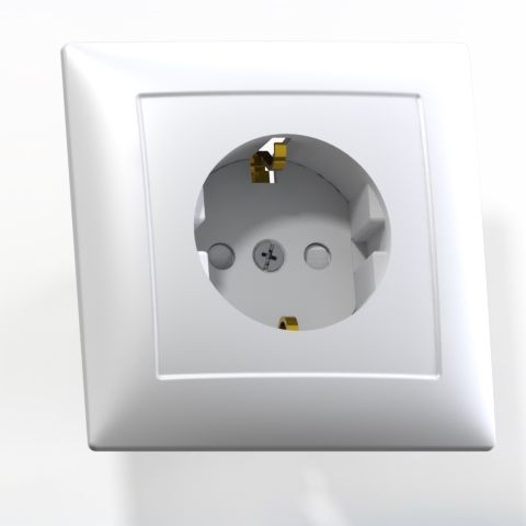 СЕЛЕНА Розетка скрытой установки одноместная с заземляющим контактом, защитной шторкой РС           16-400,белый