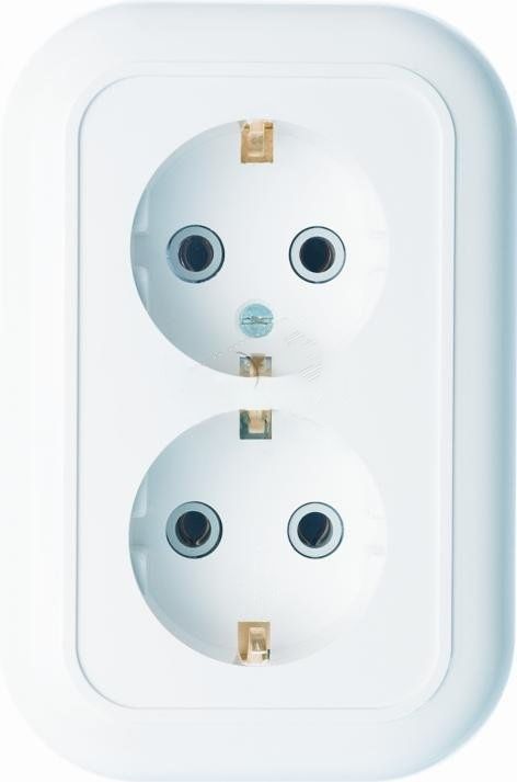 Валентина Розетка 2 поста скрытая с заземлением белый РС16-830
