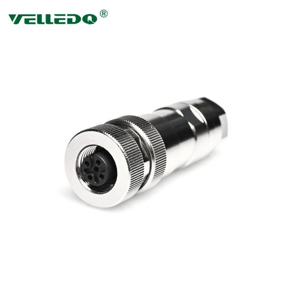 Соединитель клеммный M12P-F04T (розетка)