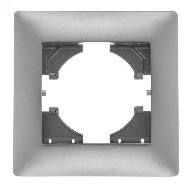 Рамка 1-местная Bravo, серебро