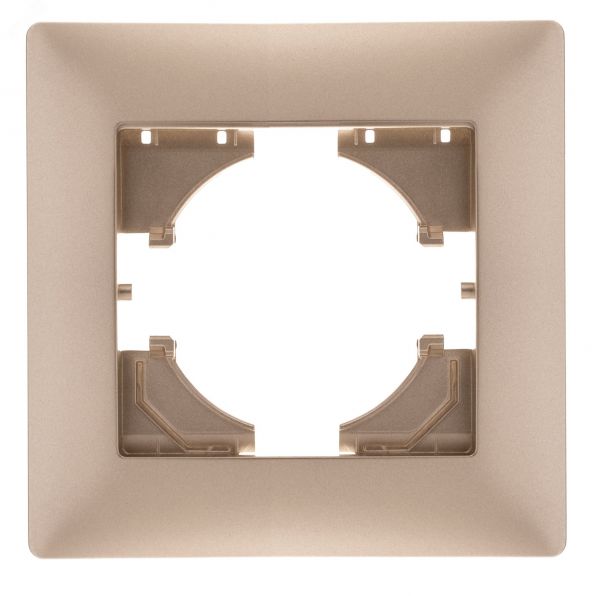 Рамка 1-местная Bravo, шампань