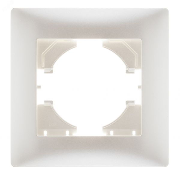 Рамка 1-местная Bravo, жемчуг