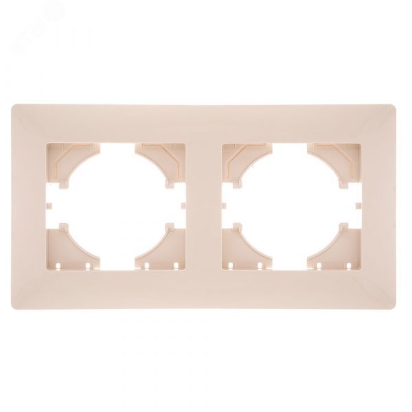 Рамка 2-местная Bravo, бежевый