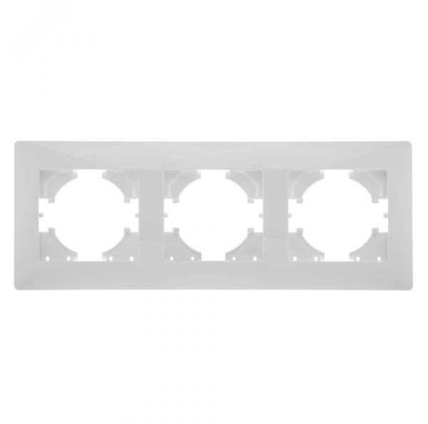 Рамка 3-местная Bravo, белый