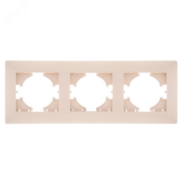 Рамка 3-местная Bravo, бежевый