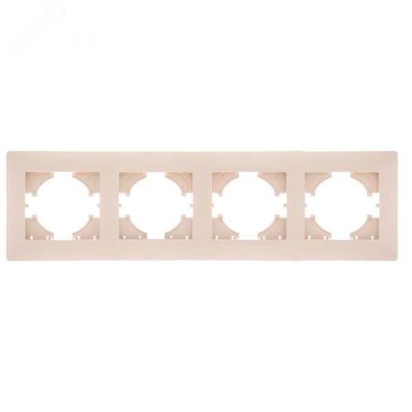 Рамка 4-местная Bravo, бежевый