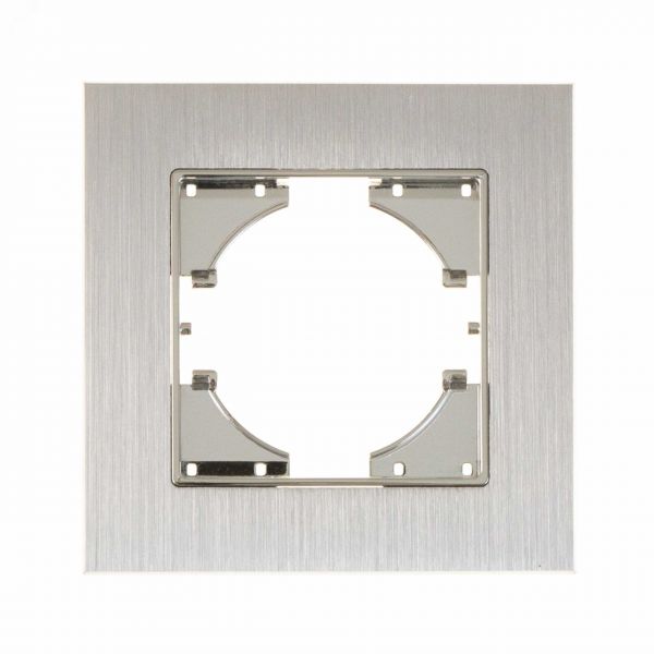 Рамка 1-местная Ugra алюминий, серебро